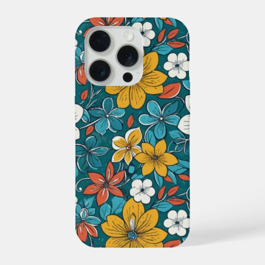 明るい花、暗い背景 iPhoneケース (裏面)