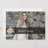 明るい花Boho動く行く遠くにパーティー写真 招待状 (裏面)