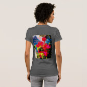 明るい花Tシャツ Tシャツ (裏面フル)