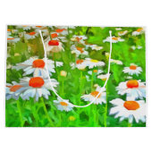 明るい芸術的とアカラフルートのデイジーv1 z. ラージペーパーバッグ (裏面)