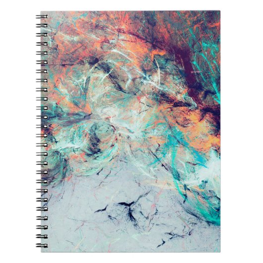 明るい芸術的はね。抽象芸術絵画トレンディー ノートブック (正面)