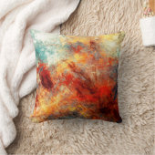 明るい芸術的はね。抽象芸術絵画色 クッション (ブランケット)