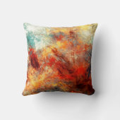 明るい芸術的はね。抽象芸術絵画色 クッション (裏面)