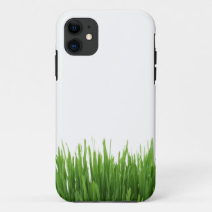 明るい若草色の草の地球の写真のプリント iPhone 11 ケース