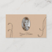 明るい茶色と濃い華美茶色(ポートレート写真) 名刺 (正面)