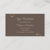 明るい茶色と濃い華美茶色(ポートレート写真) 名刺 (裏面)