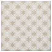 明るい茶色のタン冬の白いスノーフレークのパターン ファブリック (見本)