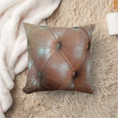 明るい茶色のレザーソファの表面、テクスチュレアブソラ クッション (ブランケット)