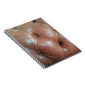 明るい茶色のレザーソファの表面、テクスチュレアブソラ ノートブック (右側)