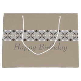 明るい茶色の上品な ラージペーパーバッグ