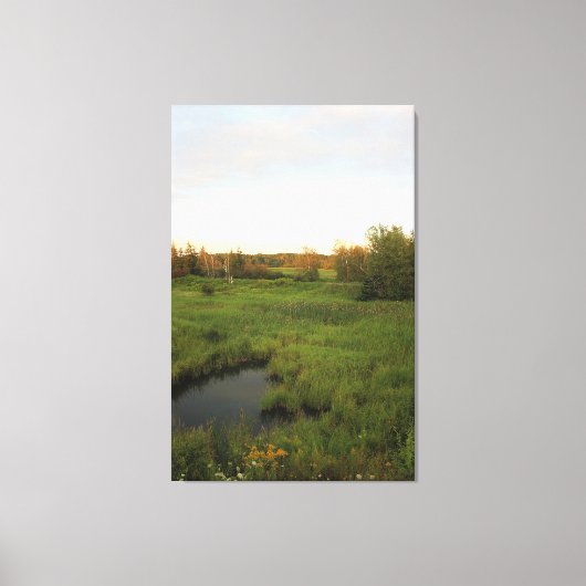 明るい草原 キャンバスプリント (正面)