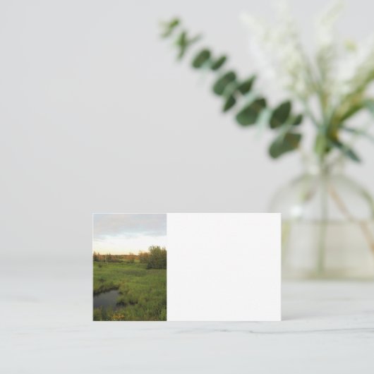 明るい草原 名刺 (スタンド正面)