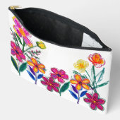 明るい落書きの花 アクセサリーポーチ (見開き)