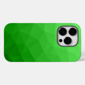 明るい薄緑のグラデーションの幾何学模様のメッシュ Case-Mate iPhoneケース (裏面 (横))