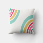 明るい虹と子どものモノグラムカラフル クッション (裏面)