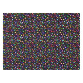 明るい虹のきらめき、星と花火 テーブルクロス (正面(横))