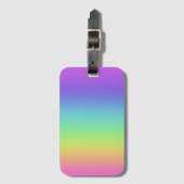 明るい虹のグラデーション ラゲッジタグ (正面縦)