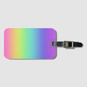 明るい虹のグラデーション ラゲッジタグ (正面横)