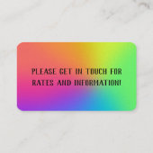 明るい虹のグラデーション 名刺 (裏面)