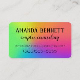 明るい虹のグラデーション 名刺