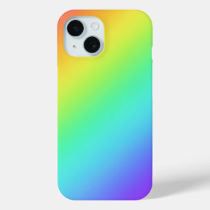 明るい虹のグラデーション iPhone 15ケース