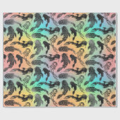 明るい虹のコイ魚かわいい動物 ラッピングペーパー (フラット)