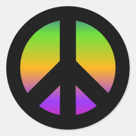 明るい虹のステッカー ラウンドシール