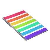 明るい虹のストライプ ノートブック (右側)