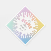 明るい虹のスライムパーティー スタンダードランチョンナプキン (角)