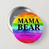 明るい虹のセレンディピティドダボタン 缶バッジ (正面&裏面)