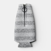 明るい虹のハートシルバーグリッター ボトルクーラー (裏面)