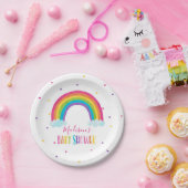 明るい虹のベビーシャワー ペーパープレート (パーティー)