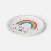 明るい虹のベビーシャワー ペーパープレート (アングル)