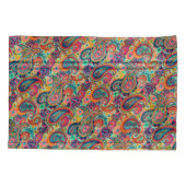 明るい虹のペイズリー 枕カバー (裏面)