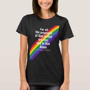 明るい虹の聖書感動的がかわいい Tシャツ