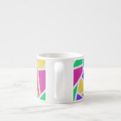 明るい虹の色モザイク エスプレッソカップ (裏面)