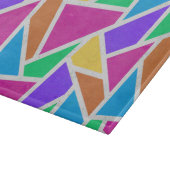 明るい虹の色モザイク カッティングボード (角)