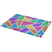 明るい虹の色モザイク カッティングボード (角)