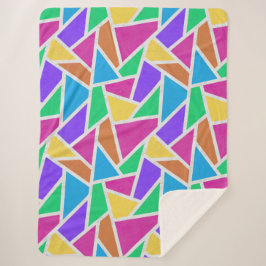 明るい虹の色モザイク シェルパブランケット