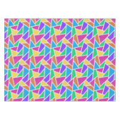 明るい虹の色モザイク テーブルクロス (正面(横))