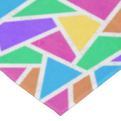 明るい虹の色モザイク テーブルクロス (アングル)