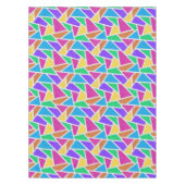 明るい虹の色モザイク テーブルクロス (正面)