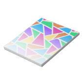明るい虹の色モザイク ノートパッド (回転)