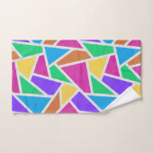 明るい虹の色モザイク バスタオルセット (ハンドタオル)