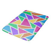 明るい虹の色モザイク バスマット (アングル)