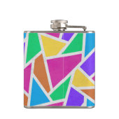 明るい虹の色モザイク フラスク (裏面)