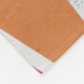 明るい虹の色モザイク フリースブランケット (角)