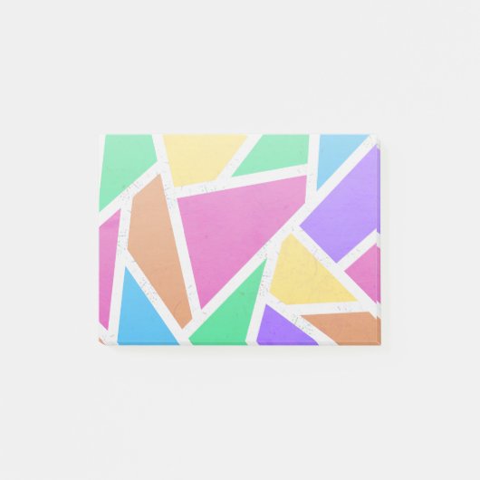 明るい虹の色モザイク ポストイット (正面)