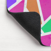 明るい虹の色モザイク マウスパッド (コーナー)