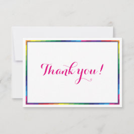 明るい虹の色モダンありがとう サンキューカード
